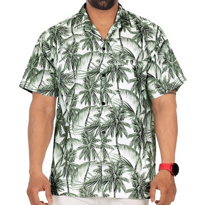 LA LEELA Mens Hawaiian Shirts Short Sleeve Button Down Shirt Men's Vacation Shirts Summer Beach Casual Tropical Shirts for Men Funny M Coconut, Grey