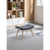 Wooden Step Ottoman with Square Cushion and Non-Slip Pad for Bedroom, Living Room and Kitchen - 2 of 4