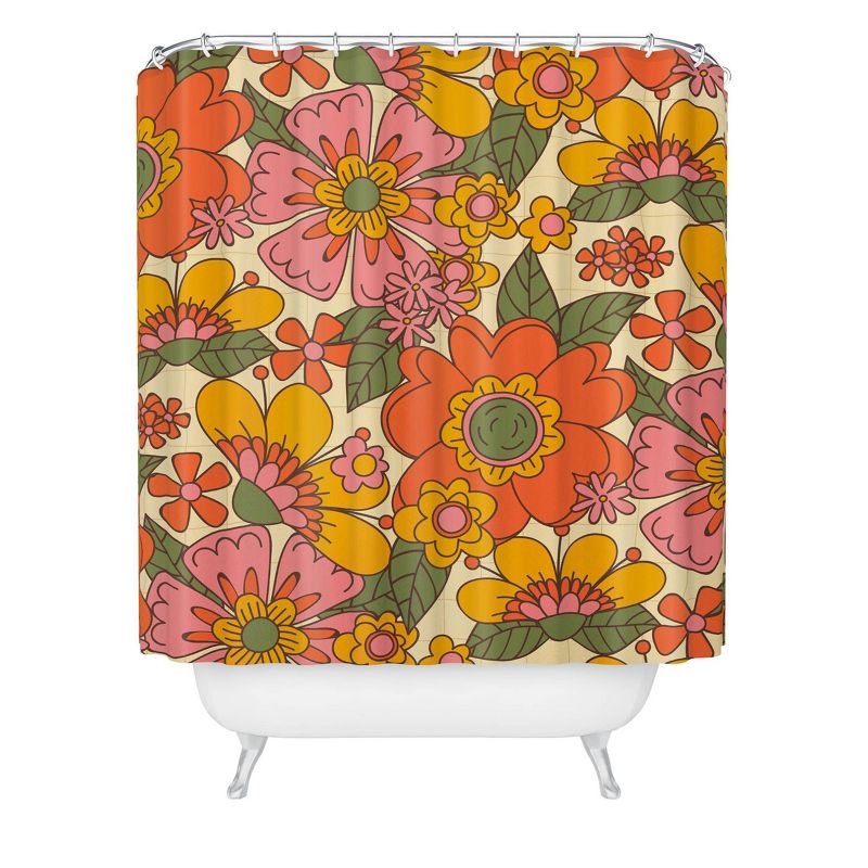 Thirty One Illustrations Spring in Retro Shower Curtain - Deny Designs, 1 of 4