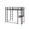 East West Furniture,Buckland Twin Loft Bed In Powder Coating- Black Color - 4 of 4