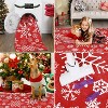 Christmas Door Mat Snowflake Welcome Rug, Washable Non-Slip Bathroom Mat, Festive Indoor Front Door Carpet for Bedroom, Entryway, or Kitchen - 4 of 4