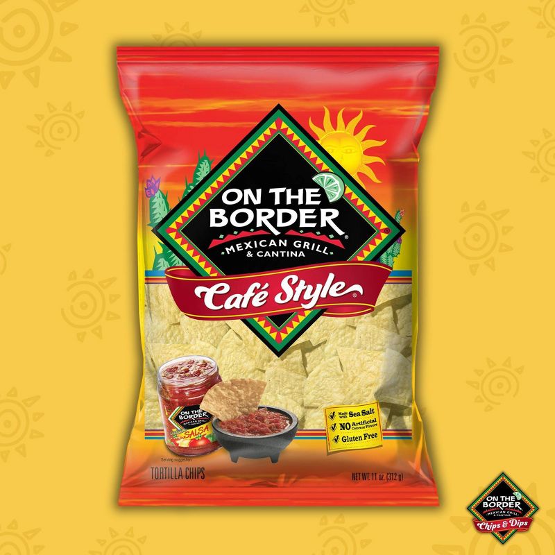 On The Border Caf&#233; Style Tortilla Chips - 11oz, 4 of 7