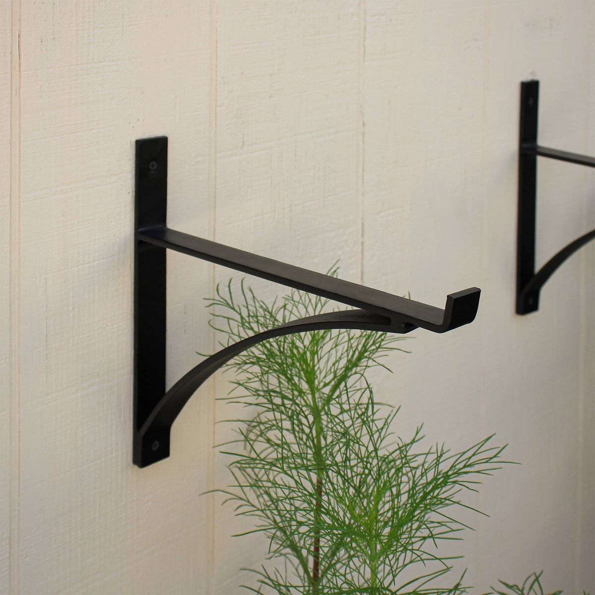 ACHLA Designs 2pc Rockwood Bracket Black 1.25"x12.5" - thumbnail 6