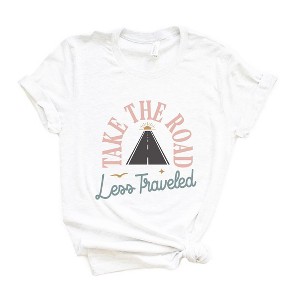 Simply Sage Market Women's Road Less Traveled Road Short Sleeve Graphic Tee - 1 of 4