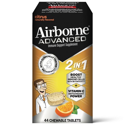 Airborne 2-in-1 Advanced Vitamin C Chews - 44ct