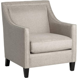 Elements Flynn Heirloom Gray Nailhead Trim Upholstered Armchair - 1 of 4