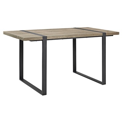 60" Urban Blend Metal and Wood Rectangle Dining Table Driftwood - Saracina Home