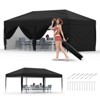 Folding Tent,Oxford Cloth Silver-Coated Outdoor Portable Camping Tent Large Canopy Tent with Screen Windows and Zippers - 2 of 4