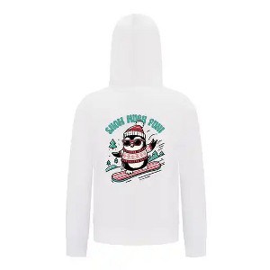 Everyday Kids Christmas Collection Snow Much Fun Boys Zip Up Hoodie – Holiday Penguin Sweatshirt - 1 of 4