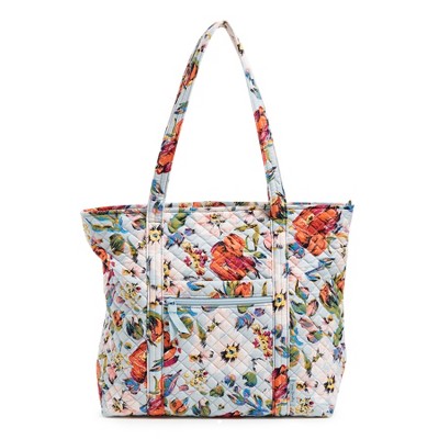 Vera Bradley Women's Cotton Vera Tote Bag Sea Air Floral : Target