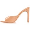 Journee Collection Womens Marlowe Tru Comfort Foam Open Toe High Stiletto Pumps Mocha 9.5 - 2 of 4