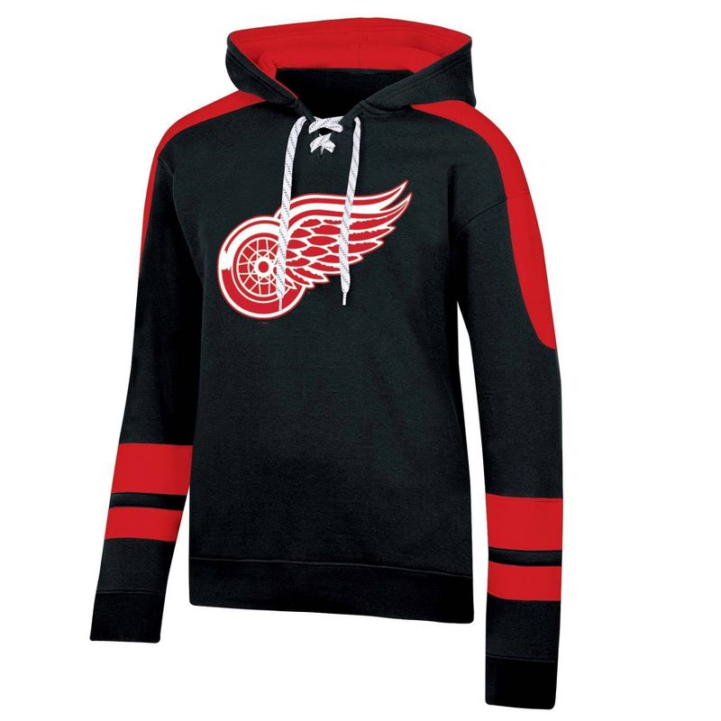 NHL Detroit Red Wings Men&#39;s Hooded Sweatshirt with Lace, 1 of 4