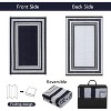 Outdoor Rug Area Rugs for Patio Waterproof Plastic Straw Reversible Border Rug for Porch Patio Outside RV Deck Balcony Picnic Beach - 3 of 4