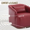 TiramisuBest Swivel Barrel Chair, Comfy Round Accent Sofa Chair for Living Room, 360 Degree Swivel Barrel Club Chair, Leisure Arm Chair - 3 of 4