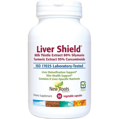 New Roots Herbal Liver Supplement 8-in-1 Super Blend of Milk Thistle, Turmeric for Liver Detox & Cleanse - 90 Capsules