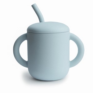 Mushie Silicone Training Cup + Straw - 1 of 4