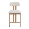 Set of 2 Modern Counter Stools with Metal Frame, Indoor Upholstered Seating for Kitchen Island or Home Bar – The Pop Home - 3 of 4