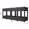 VisioGear Planter Raised Beds, Elevated Planter Garden Box with Drainage, Outdoor Standing Planter Beds Gardening Kit, Brown, 63"*15.7"*27.7" - 3 of 4