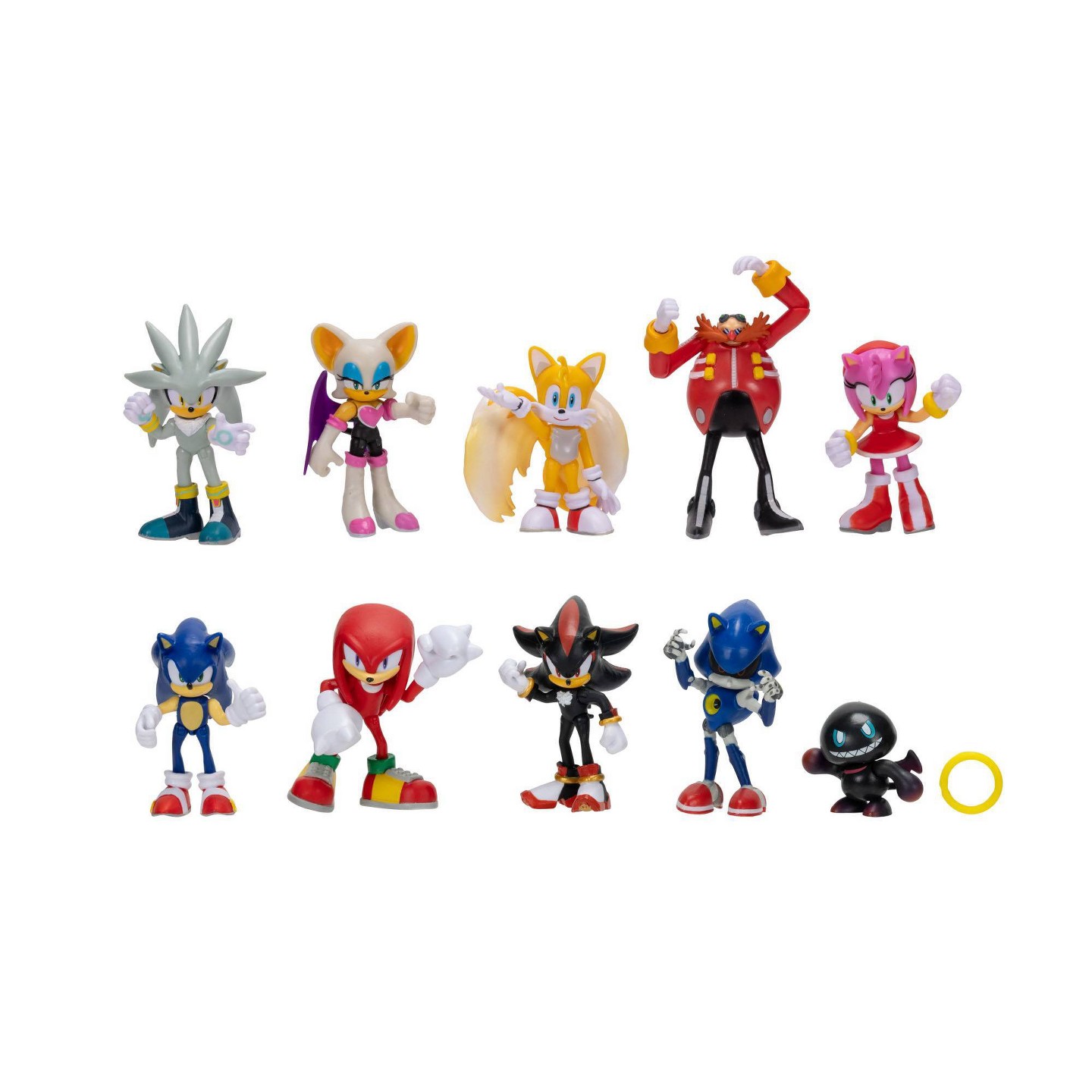 Детские фигурки Sonic the Hedgehog Friends and Rivals 2.5” Action Figures 10 Pack — фото 1