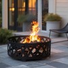 Bestier Fire Pit Ring for Outside, 36" Outdoor Fire Ring, Large Wood Burning Fire Pits Outdoor Fireplace, Bonfire Pit for Camping, Backyard, Patio - 4 of 4