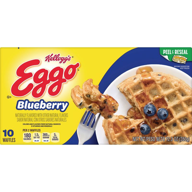 Eggo Blueberry Frozen Waffles - 12.3oz/10ct, 3 of 8