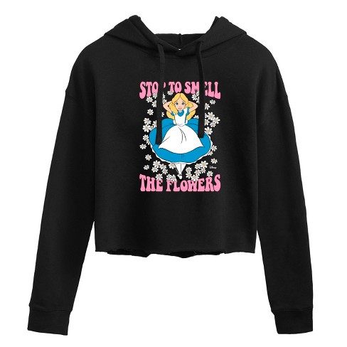 Women's - Disney - Alice In Wonderland Cropped Graphic Hoodie - image 1 of 3