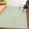Washable Modern Large Living Room Rugs, Rainbow Print Soft Non Slip Bedroom Carpet, Low Pile Geometric Dining Room Rugs - 2 of 4