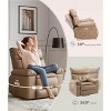 GustoWave Power Rocker Swivel Recliner Chair - Heat and Massage, Adjustable Electric Recliner Ergonomic PU Leather Single Sofa - 4 of 4