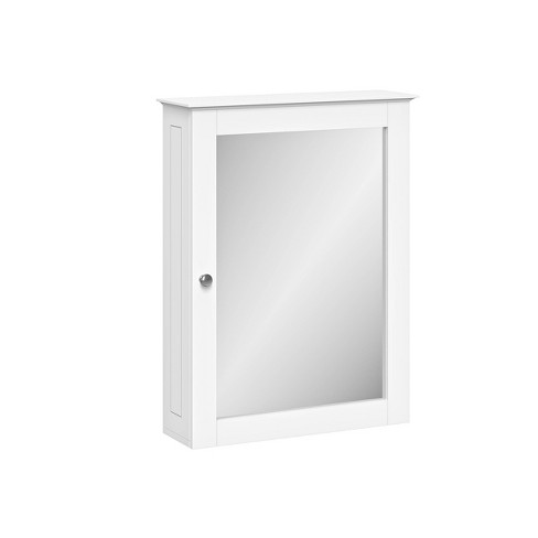 Costway Bathroom Cabinet Single Door Shelves Wall Mount Cabinet W/ Mirror  Organizer : Target