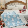 Lomsoe Christmas Flannel Throw Blanket Christmas Decorative Blankets for Home Chair Sofa Couch Bed Xmas Decor Gifts. - 3 of 4
