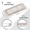 Unique Bargains Aluminum Alloy Cabinet Wardrobe Shoe Closet Rectangle Louvered Ventilation Grilles 2 Pcs - 2 of 4
