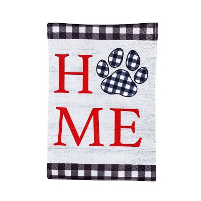 HOME PawprintGarden Burlap Flag