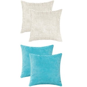 REGALWOVEN 4 Pcs Solid Modern Throw Pillow Covers for Home Decor 18" x 18" - 1 of 4