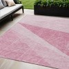 Pink Mauve And Blush Geometric Washable Indoor Outdoor Area Rug - 2 of 4