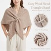Wrapables Thick Wool Blend Triangle Winter Scarf Shawl for Women - 2 of 4