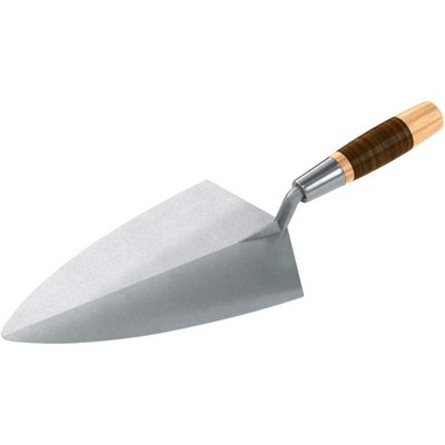 Bon Tool 72-645 Brick Trowel Forged 11-inch Philadelphia Leather Handle