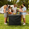 InstaHibit EZ GO Portable Bar Table Shimmer Decor with Carry Bag Black Skirt for Wedding Camping Tradeshow Party - 4 of 4