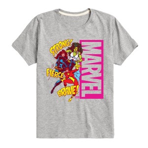 Boys' - Marvel - Super Hero Women Sound Effects Short Sleeve Graphic T-Shirt - 1 of 4