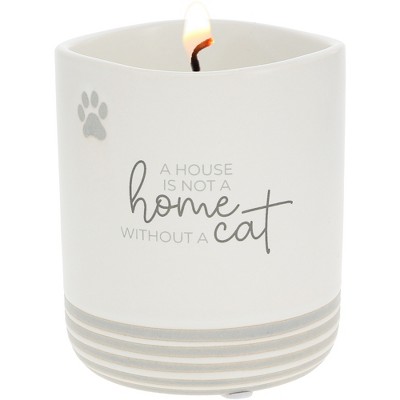 Pavilion Gift Company - Home - Cat - 10 oz - 100% Soy Wax Reveal Candle Scent: Tranquility - Flame Candles