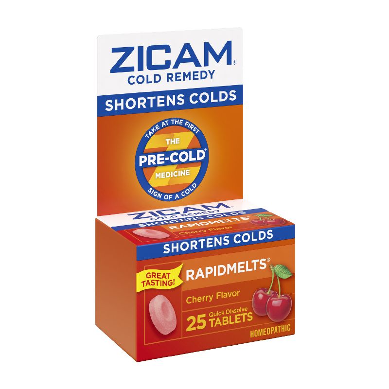 Zicam Zinc Cold Remedy RapidMelts Quick Dissolve Tablets - Cherry - 25ct, 4 of 13