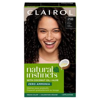 Natural Instincts Clairol Demi-Permanent Hair Color Cream Kit - 2SB, Soft Black