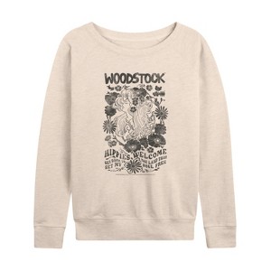 Women's - Woodstock - Nouveau Lightweight French Terry Wide Neck Long Sleeve Graphic Shirt - 1 of 4