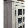 Falkgate Accent Cabinet Whitewash - Signature Design by Ashley: Antique Bronze Pulls, Glass Lattice Doors - 3 of 4