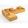 Resenkos Modular Sofa Set, Flexible Sectional Couch, Perfect for Living Room, Space-Saving & Comfortable, Corduroy, Beige - 3 of 4