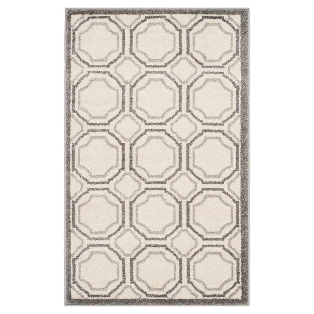 Amala 2'6inx4' Indoor/Outdoor Rug - Ivory/Light Gray - Safavieh