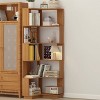 Okak 6 Tier Freestanding L-Shaped Bookshelf Corner Organizer,Wooden Display Bookcase with Anti-Tip Device for Home Office,Study - 3 of 4