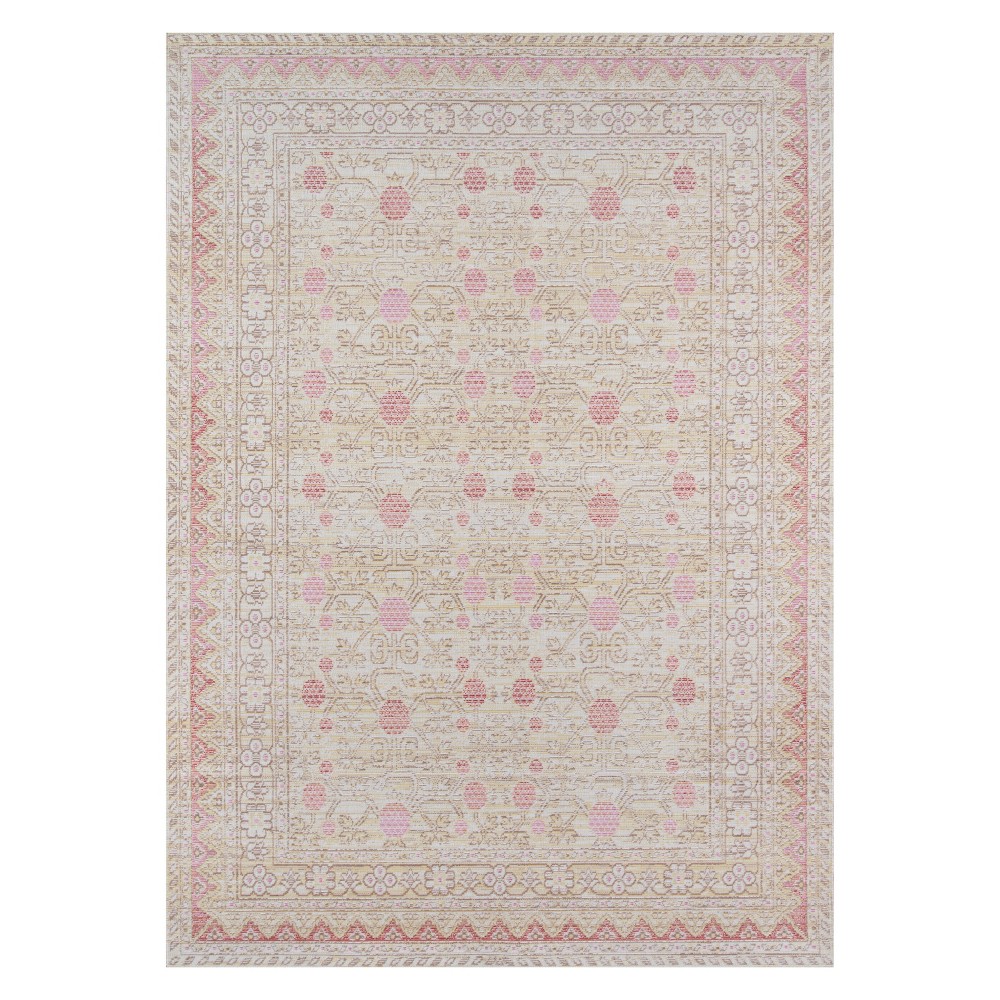 7'10inx10'6in Floral Loomed Area Rug Pink - Momeni