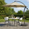 SKONYON 5-Piece Folding Card Table and Chairs Set, Portable Indoor/Outdoor Seating, White - 3 of 4