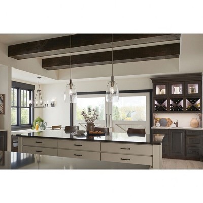 Classic Pewter Glass Dome Pendant Light