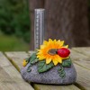 Northlight 7" Sunflower and Ladybug Rock Garden Rain Gauge - 2 of 4